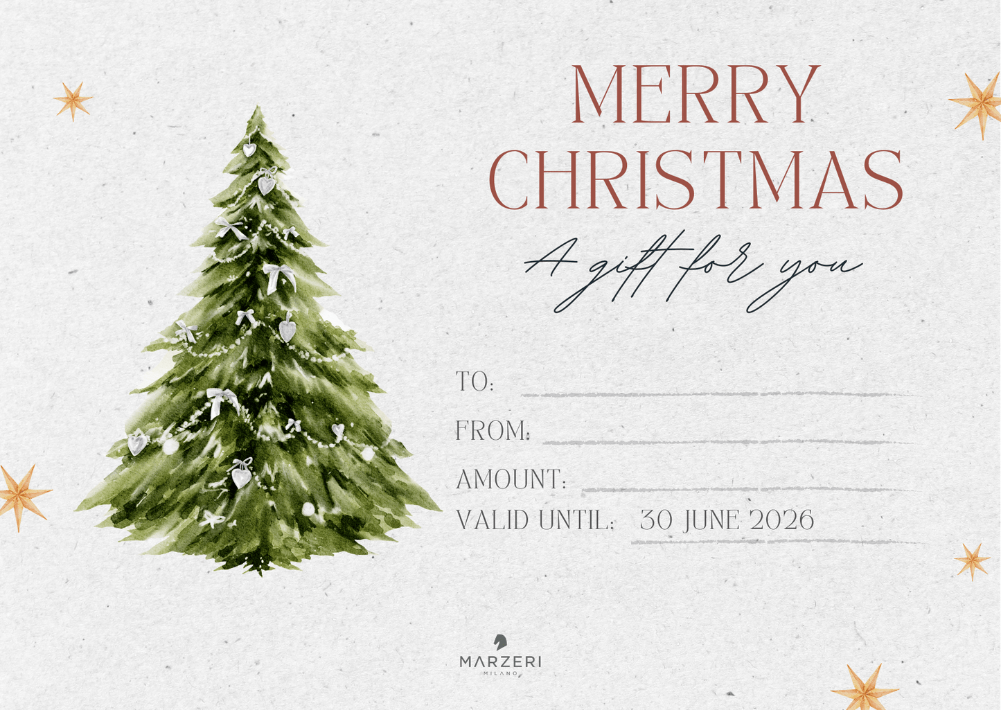 Christmas Voucher - Marzeri Milano
